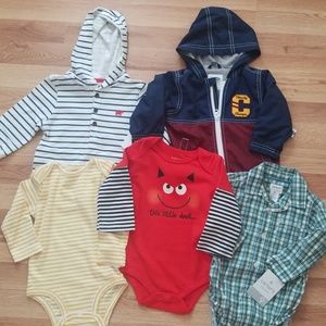 NWT 5 Fall Winter items, 6, 9, 12 months,